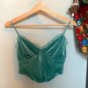 Fashion Nova Velvet Corset Tank Top